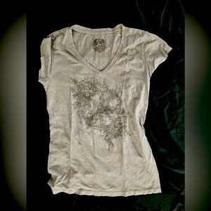 Stranded tattoo style grey t shirt